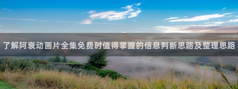 喵趣漫画每日更新：了解阿衰动画片全集免费时值得掌握的信息判断思路及整理思路